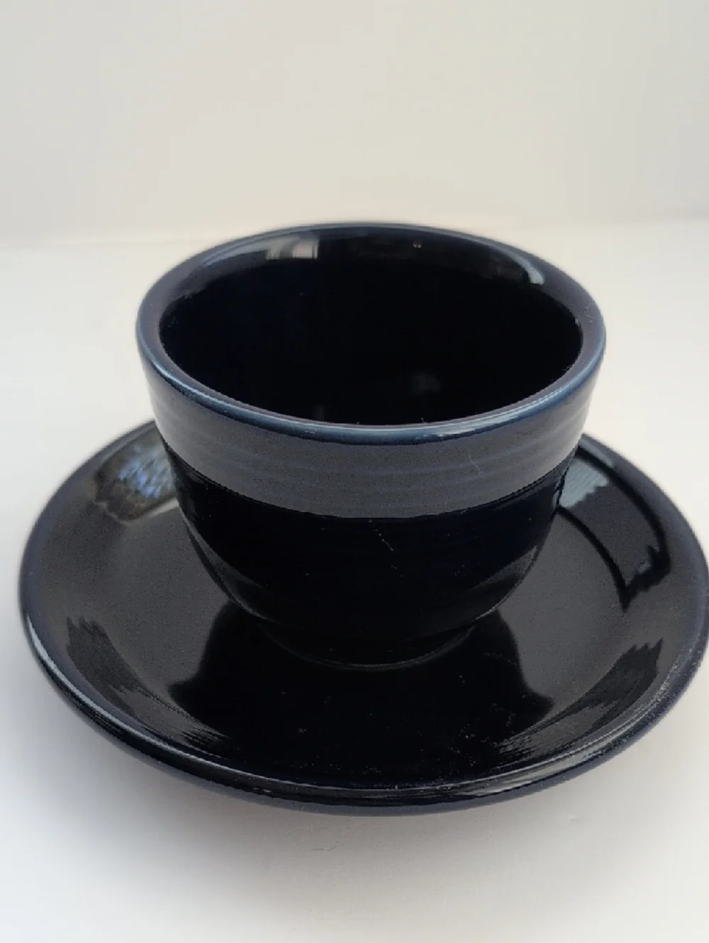 Fiestaware Blue Small Cup and Saucer Set